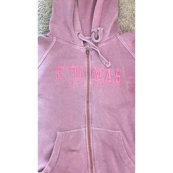 Saint Thomas University Hoodie Mens Sz Large Mauve Comfort Colors Virgin Islands - Picture 3 of 10